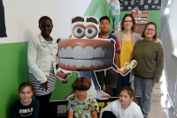 La Queta visita l'Escola Marinada