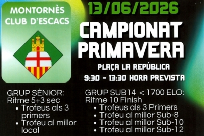 Las Mañanas - Torneig de primavera del Club Escacs Montornès